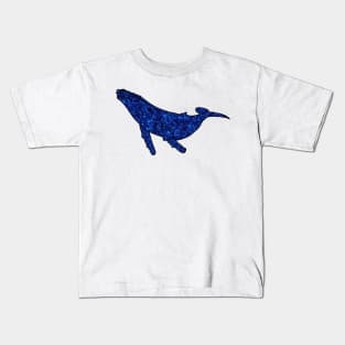 Blue stars Galaxy whale Kids T-Shirt